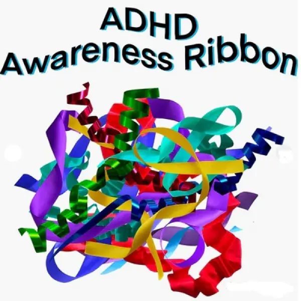 ADHD Awareness Ribbon Sticker