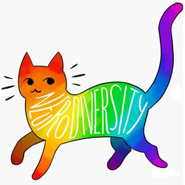 Neurodiversity Cat Sticker